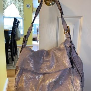 Aimee Kestenberg Silver Denim Bag